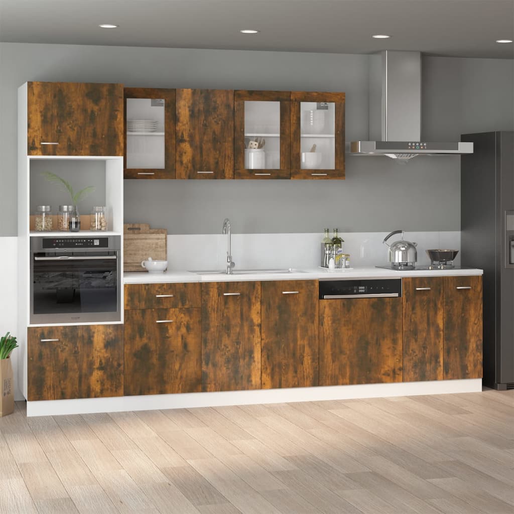 Wastafelonderkast Lyon 80x46x81,5 cm gerookt eikenkleurig is nu te koop bij PeponiXL, paradijselijk wonen!