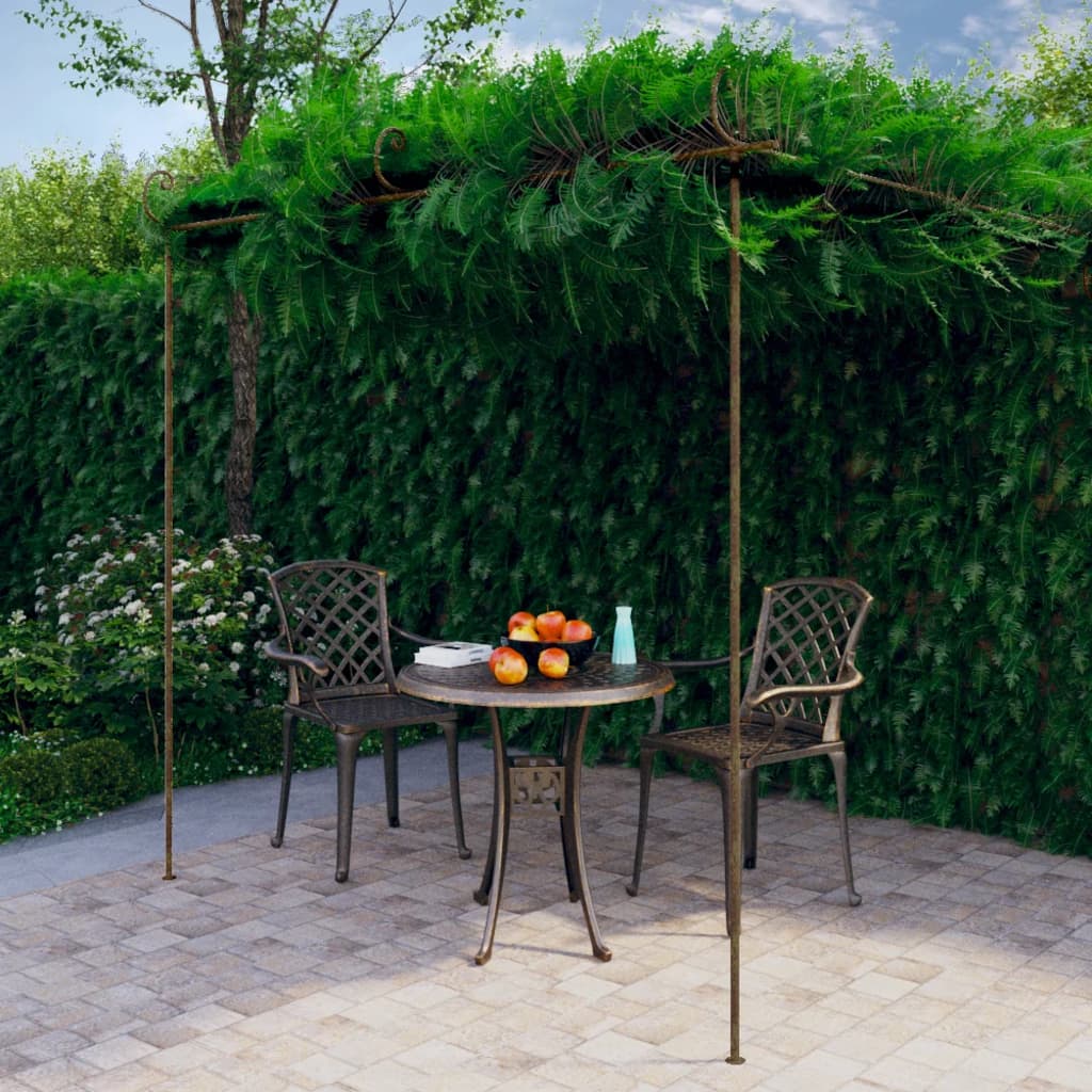 Tuinpergola 3x3x2,5 m ijzer antiekbruin is nu te koop bij PeponiXL, paradijselijk wonen!