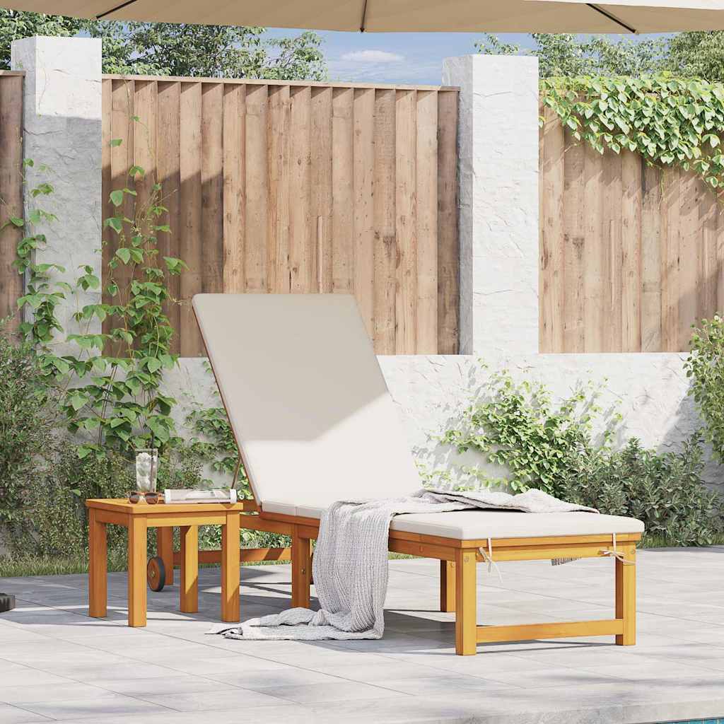 Ligstoel 2 pcs Bruin Massief Acaciahout is nu te koop bij PeponiXL, paradijselijk wonen!