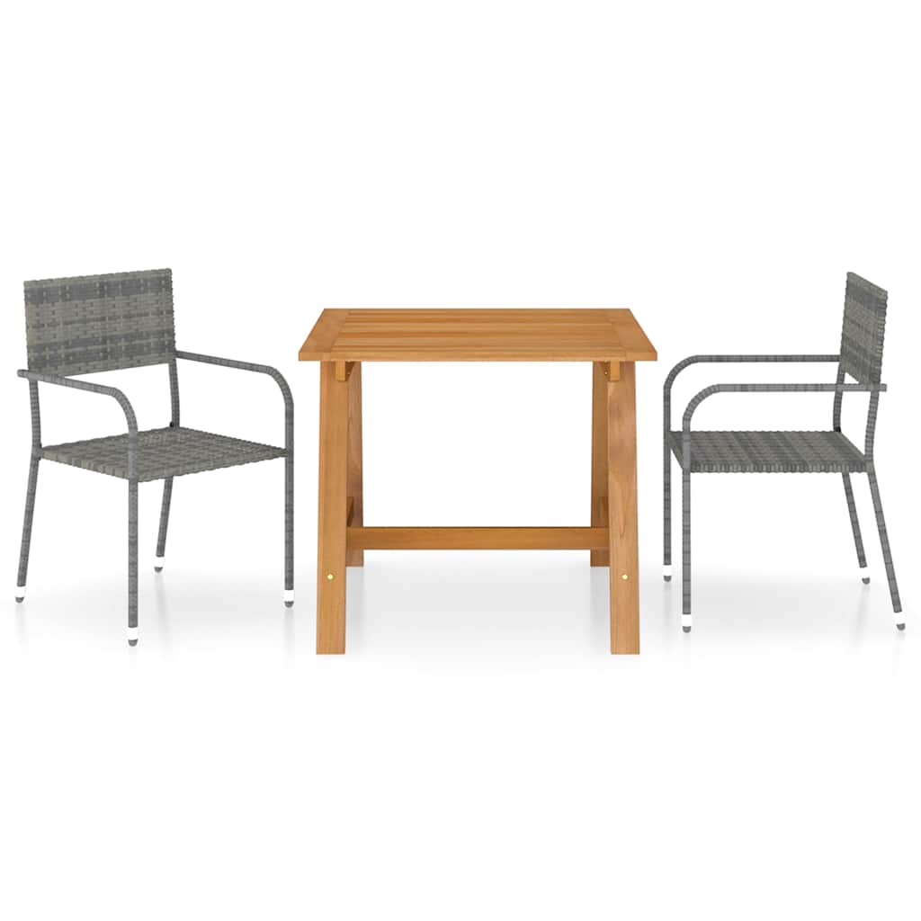3-delige Tuinset grijs is nu te koop bij PeponiXL, paradijselijk wonen!