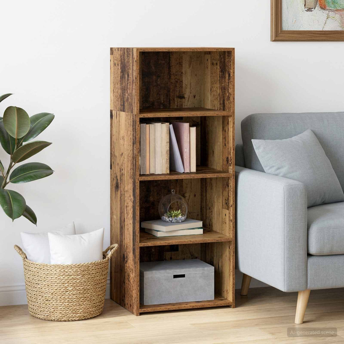 Hoge kast Oud hout 50 x 41 x 124 cm Bewerkt hout is nu te koop bij PeponiXL, paradijselijk wonen!