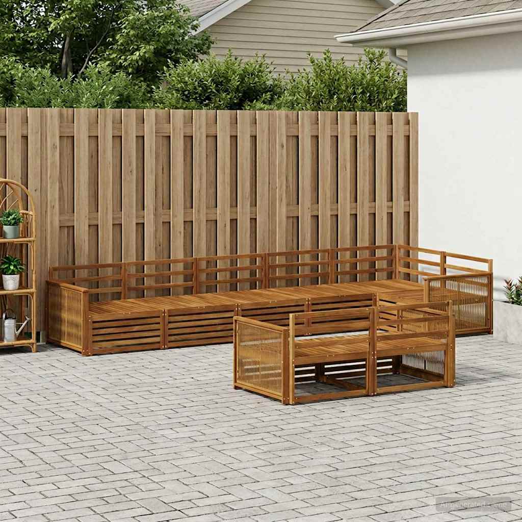 Buiten bankenset 8 pcs Naturel is nu te koop bij PeponiXL, paradijselijk wonen!
