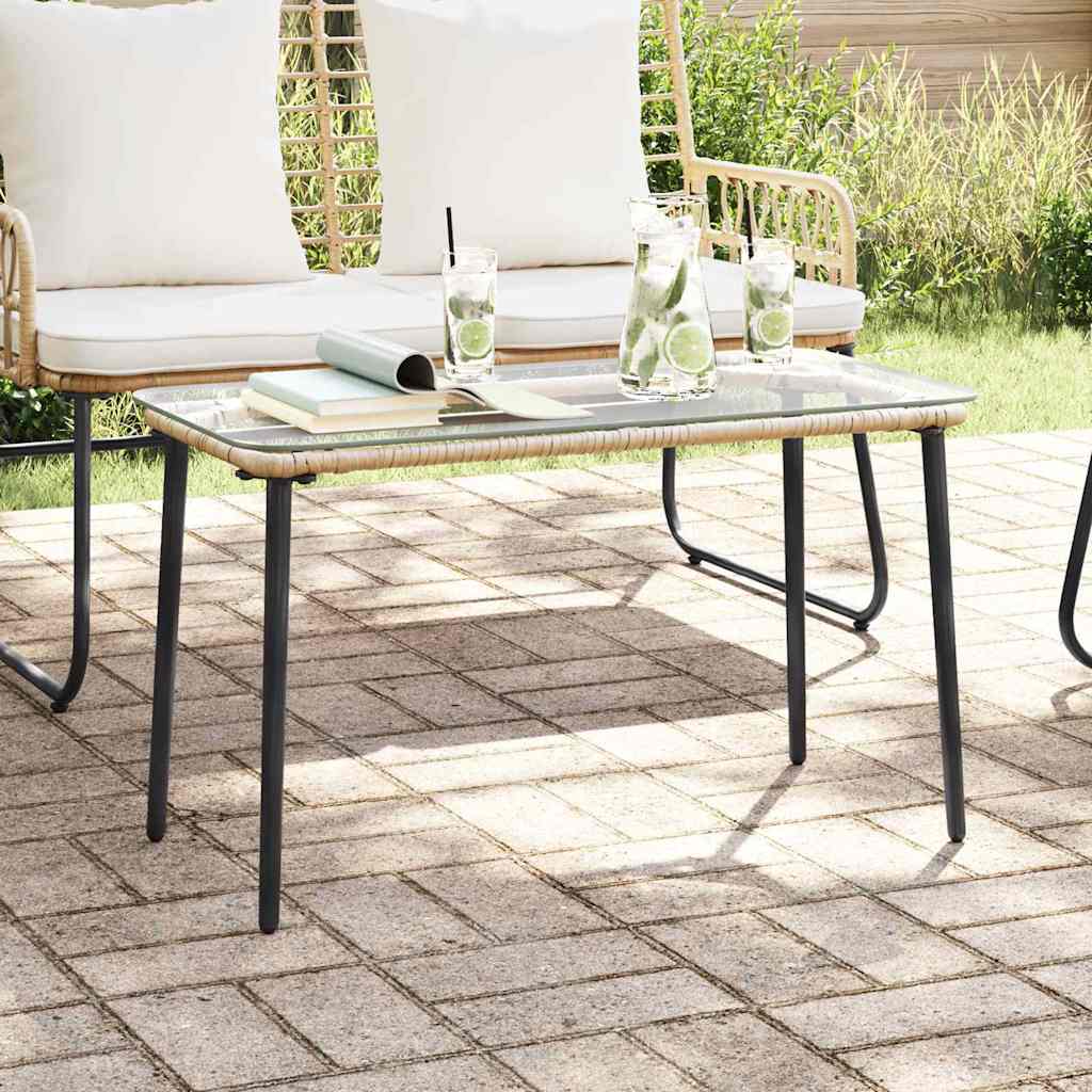 Tuinstafel Naturel 80 x 40 x 45 cm poly rattan is nu te koop bij PeponiXL, paradijselijk wonen!