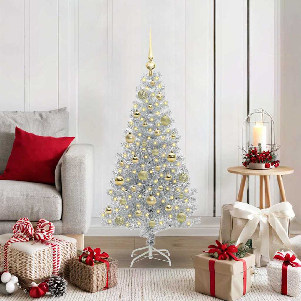 Kerstboom met 150 LED met standaard Zilver 120 cm PET is nu te koop bij PeponiXL, paradijselijk wonen!