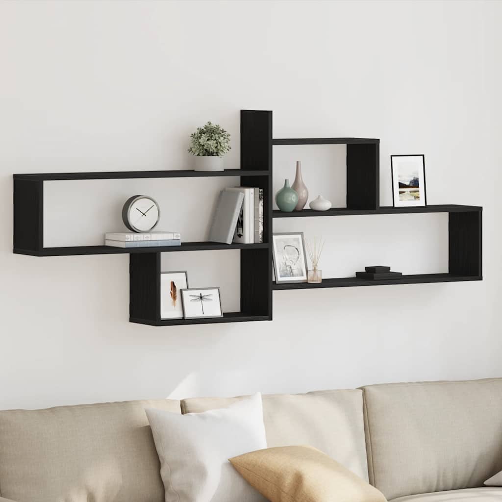 Wandplank Zwart Eiken 167,5x18x68 cm Engineered Wood is nu te koop bij PeponiXL, paradijselijk wonen!