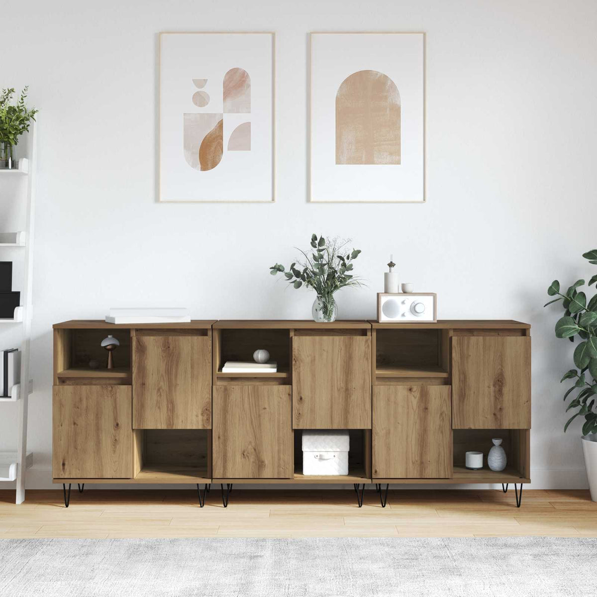 Dressoir 3 pcs Artisan Eiken 60 x 35 x 70 cm is nu te koop bij PeponiXL, paradijselijk wonen!