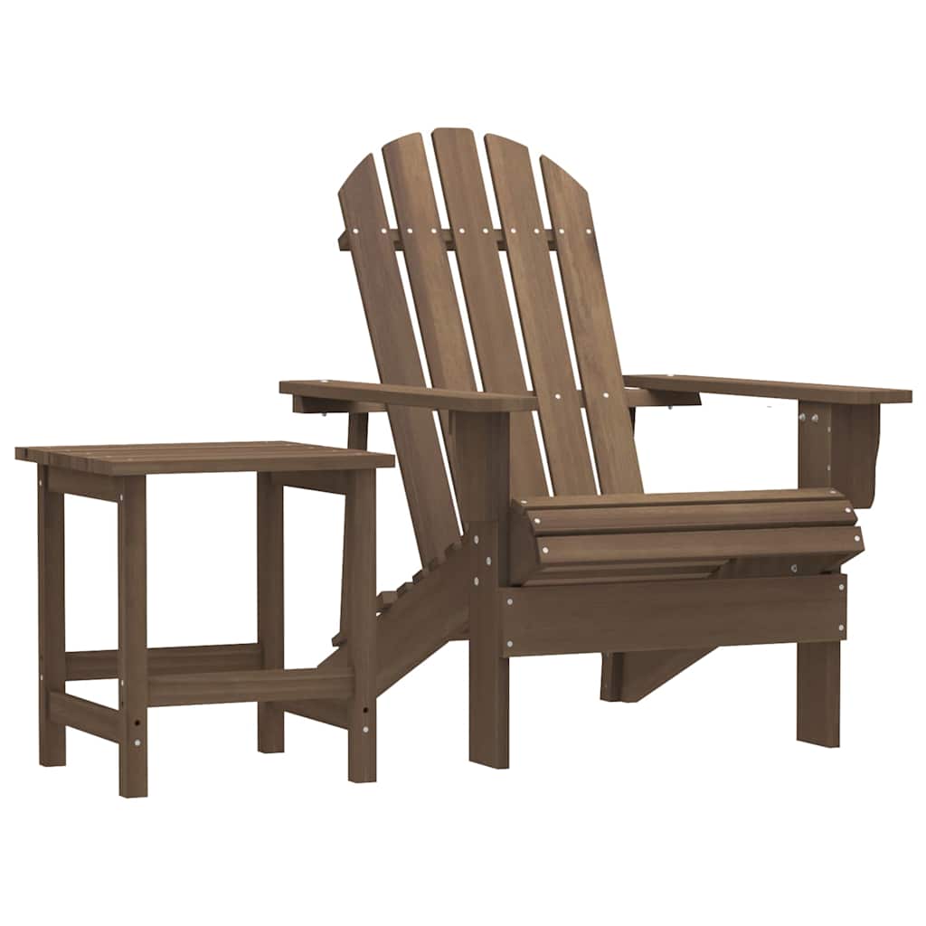 Tuinstoel Adirondack met tafel massief vurenhout bruin is nu te koop bij PeponiXL, paradijselijk wonen!