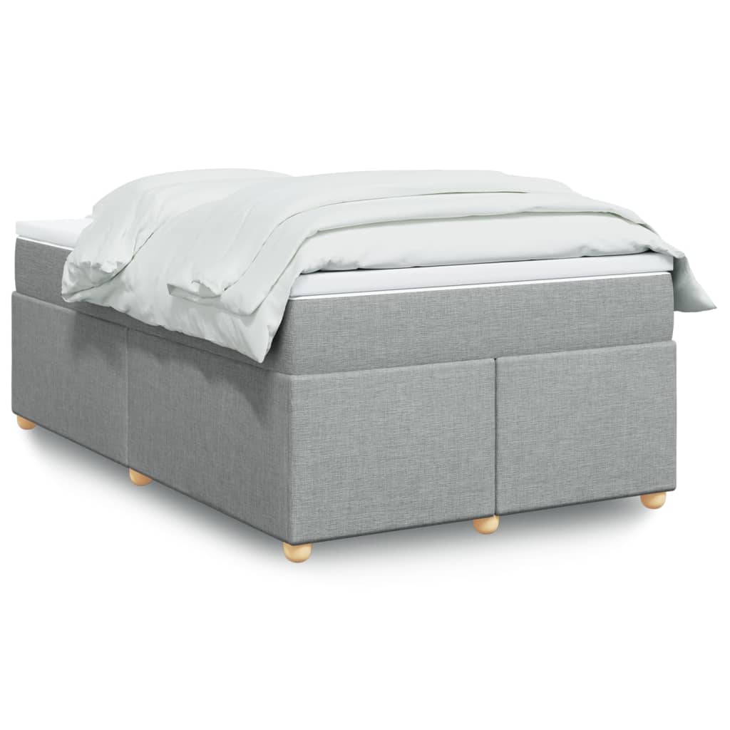 Boxspring met matras stof lichtgrijs 120x190 cm is nu te koop bij PeponiXL, paradijselijk wonen!