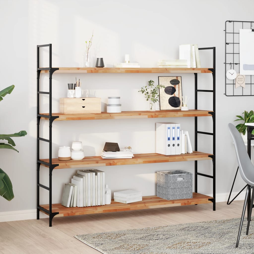 Wandschappen 4 st zwevend olieafwerking 140x30x4 cm acaciahout is nu te koop bij PeponiXL, paradijselijk wonen!