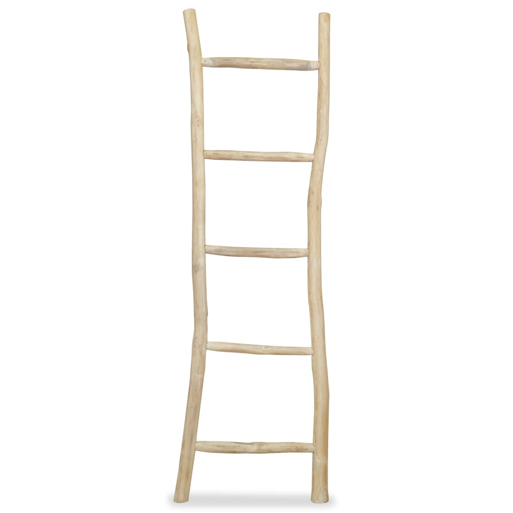 Handdoekenladder met 5 sporten 45x150 cm teakhout is nu te koop bij PeponiXL, paradijselijk wonen!