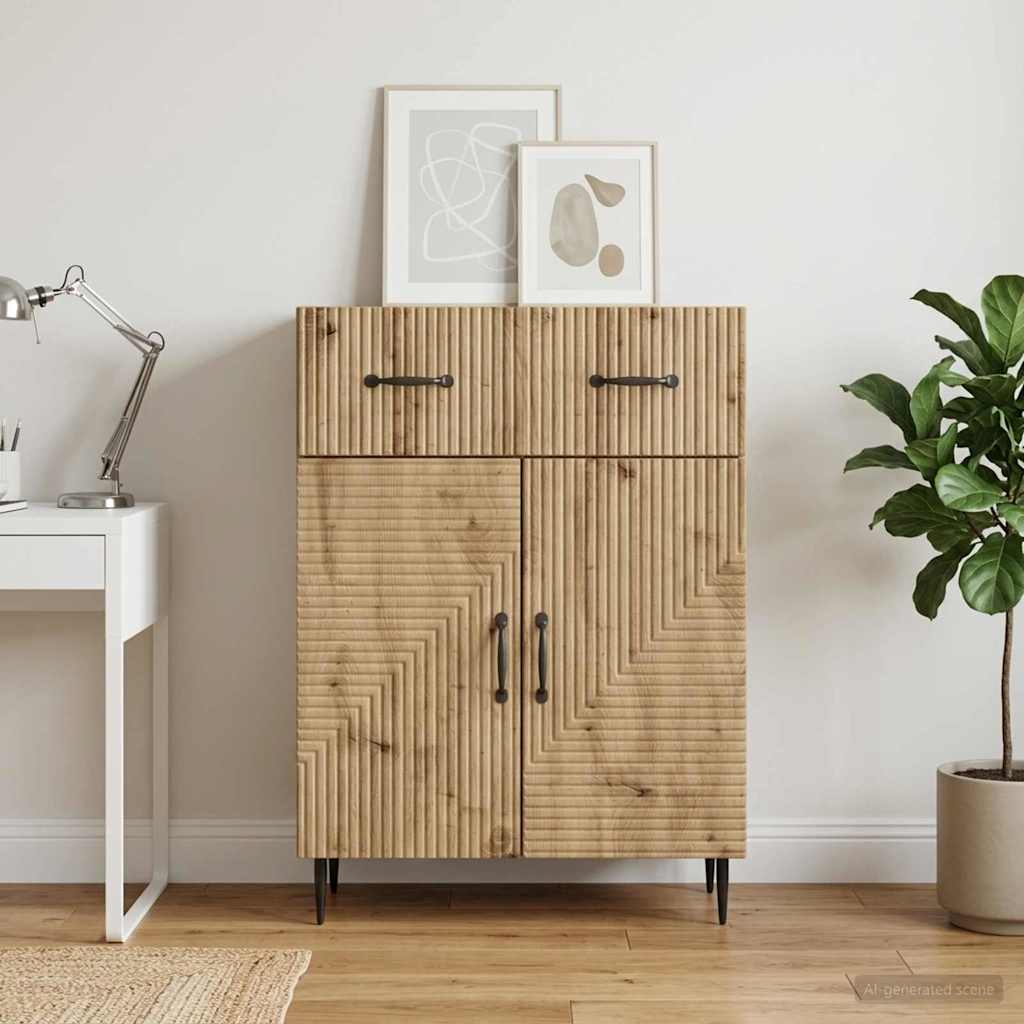 Dressoir Artisanaal eiken 66 x 34,5 x 89,5 cm Bewerkt hout is nu te koop bij PeponiXL, paradijselijk wonen!