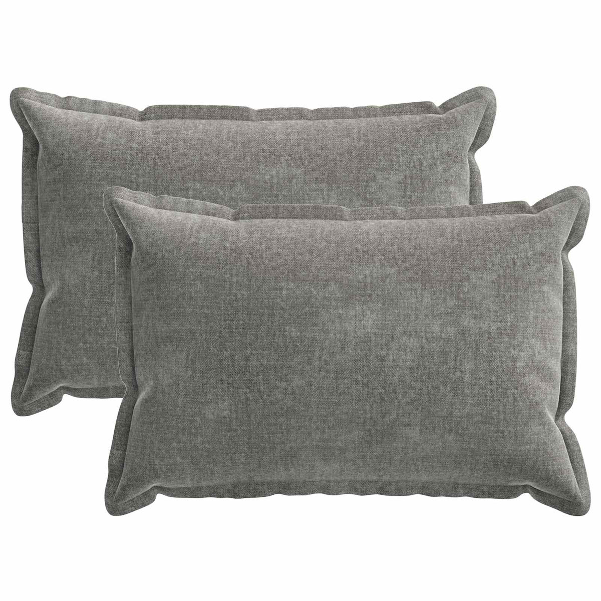 Kussensloop 2 st HOUTEN Donkergrijs 30 x 50 cm Chenille Stof is nu te koop bij PeponiXL, paradijselijk wonen!