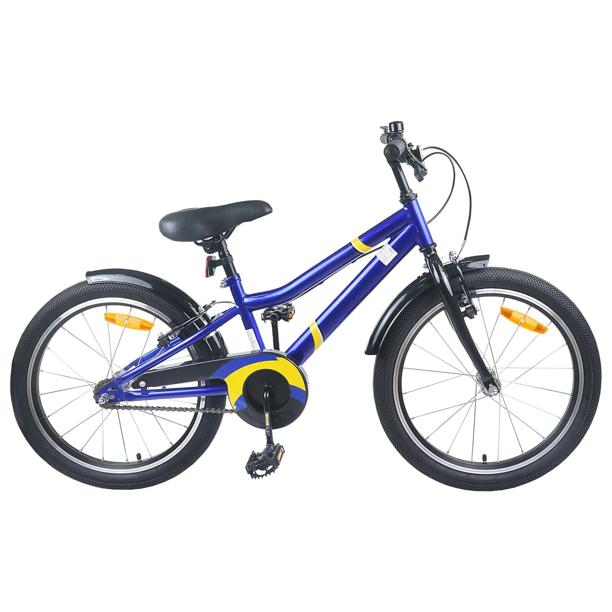 Kinderfiets 18 Inch voor 5-7 jaar Blauw Zwart is nu te koop bij PeponiXL, paradijselijk wonen!