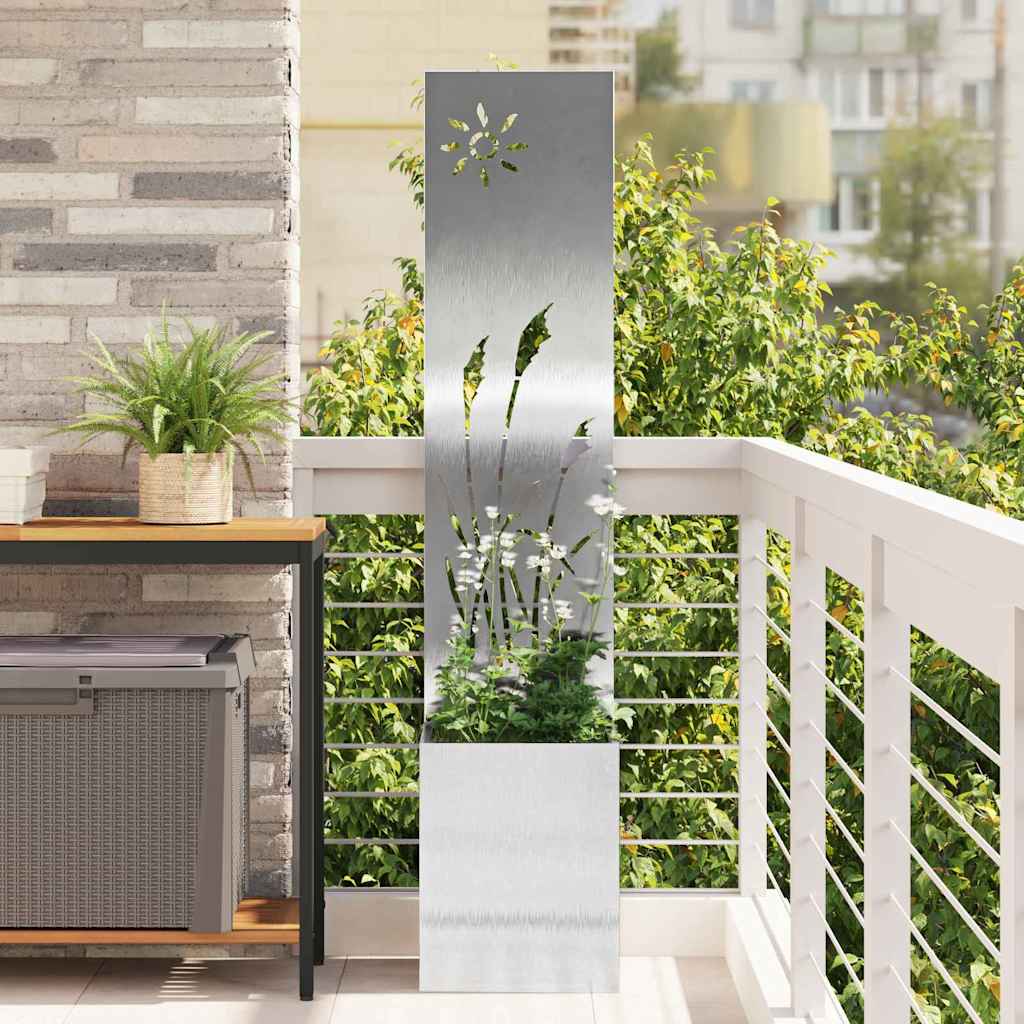 Tuin Privacy Screen Zilver 32 x 150 cm Gegalvaniseerd staal is nu te koop bij PeponiXL, paradijselijk wonen!