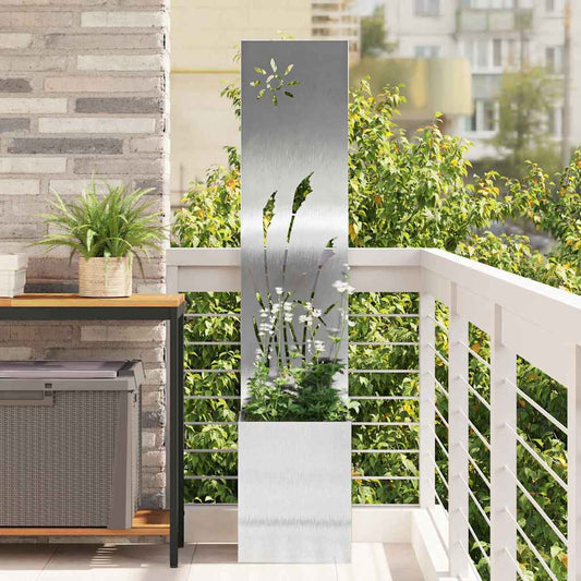 Tuin Privacy Screen Zilver 32 x 150 cm Gegalvaniseerd staal is nu te koop bij PeponiXL, paradijselijk wonen!