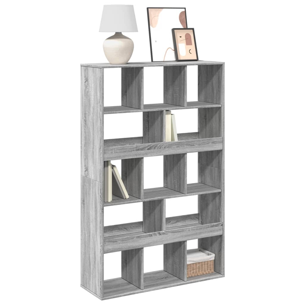 Boekenkast 100x33x156,5 cm bewerkt hout grijs sonoma eikenkleur is nu te koop bij PeponiXL, paradijselijk wonen!