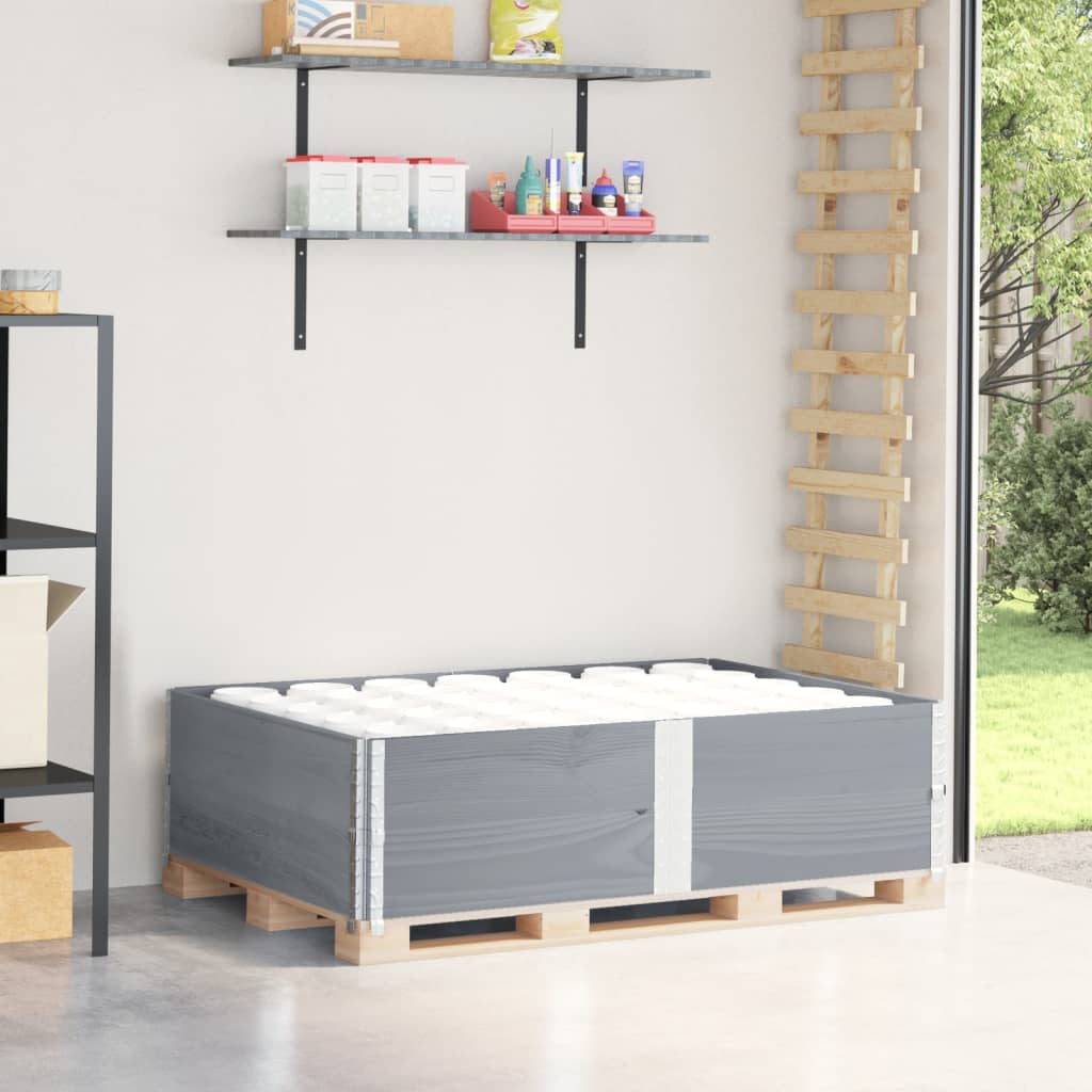 Palletopzetranden 2 st 150x100 cm massief grenenhout grijs is nu te koop bij PeponiXL, paradijselijk wonen!