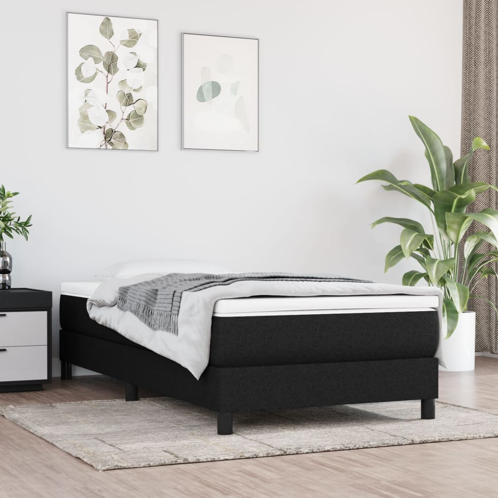 Pocketveringmatras medium 90x200x20 cm stof zwart is nu te koop bij PeponiXL, paradijselijk wonen!