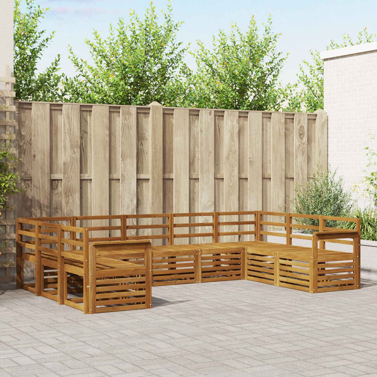 Hoekbank Set 9 pcs Naturel is nu te koop bij PeponiXL, paradijselijk wonen!