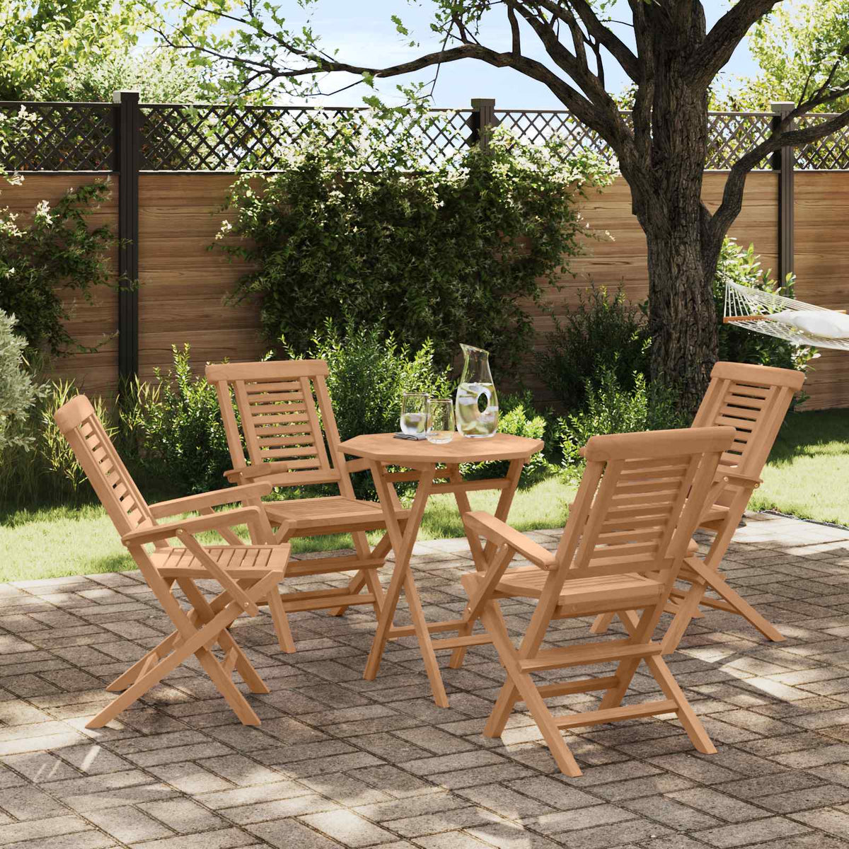 Tuinset 3 st Bruin Massief Teak Hout is nu te koop bij PeponiXL, paradijselijk wonen!