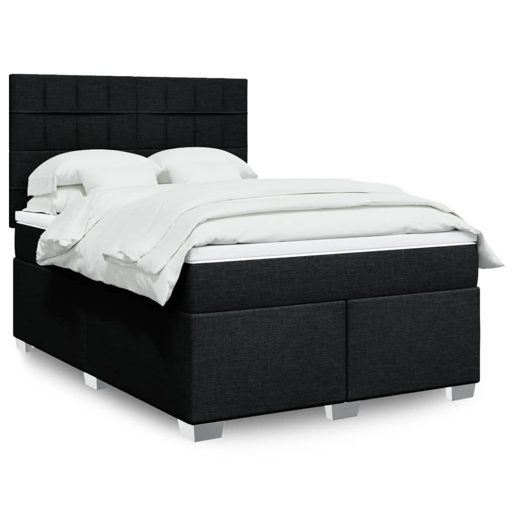 Boxspring met matras stof zwart 160x200 cm is nu te koop bij PeponiXL, paradijselijk wonen!