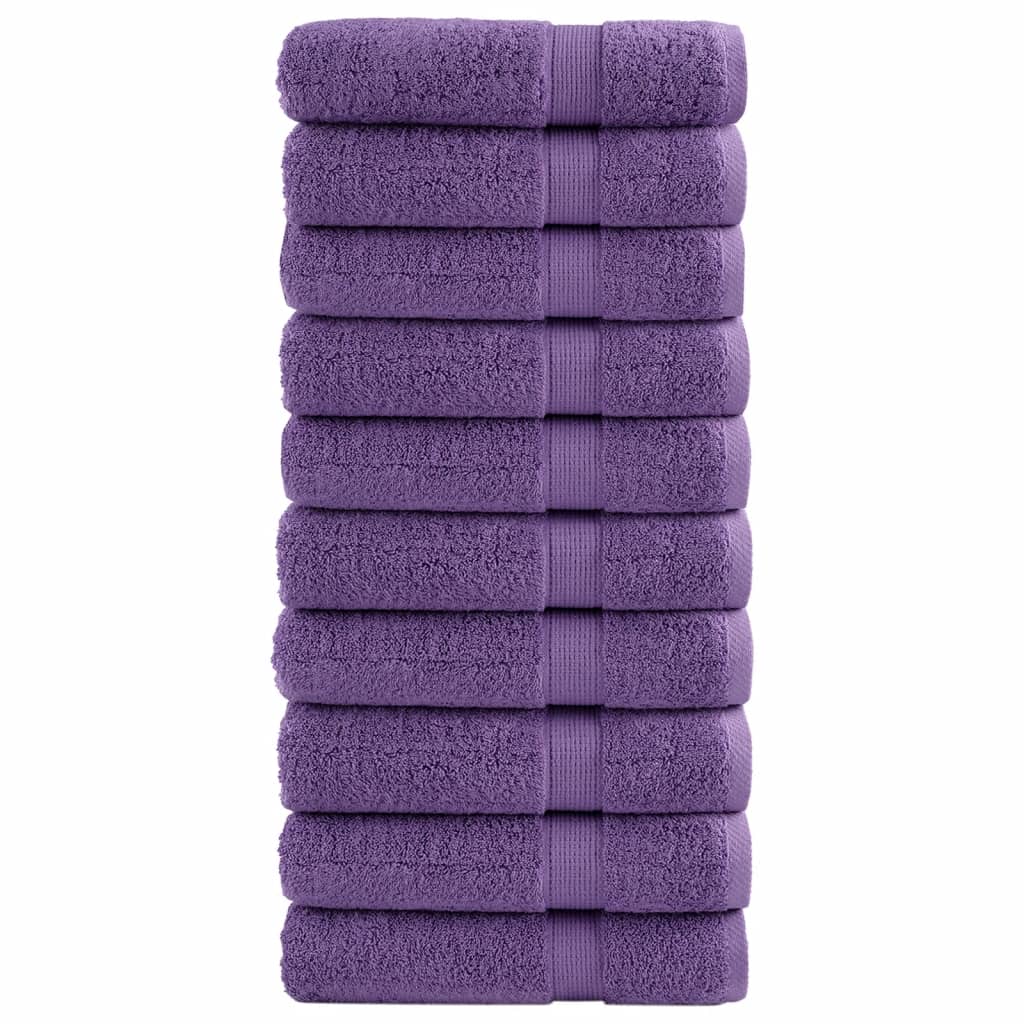 Handdoeken SOLUND 10 st 600 g/m² 50x100 cm paars is nu te koop bij PeponiXL, paradijselijk wonen!