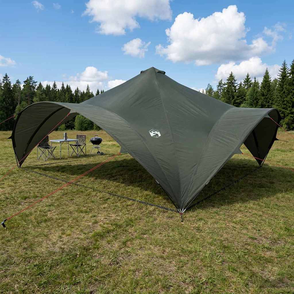 Partytent Leger groen 600 x 600 x 400 cm Polyester en staal is nu te koop bij PeponiXL, paradijselijk wonen!