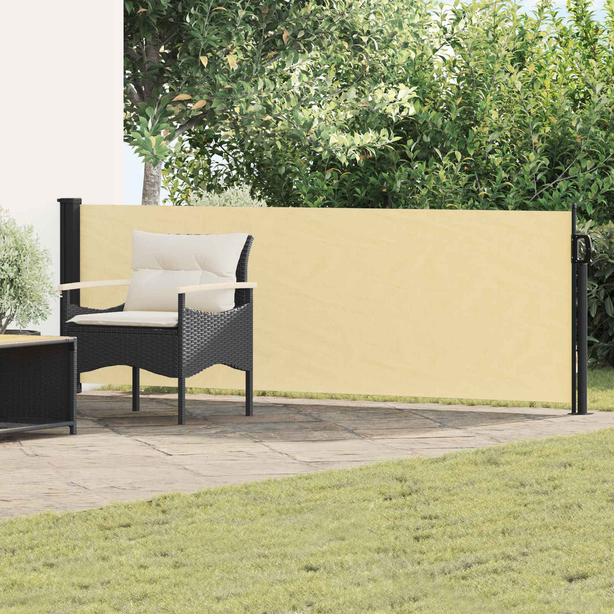 Uittrekbaar Zijscherm Zand 300 x 100 cm Polyester is nu te koop bij PeponiXL, paradijselijk wonen!