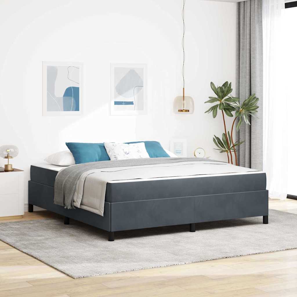 Bedframe met matras Donkergrijs 180 x 200 cm Stof is nu te koop bij PeponiXL, paradijselijk wonen!