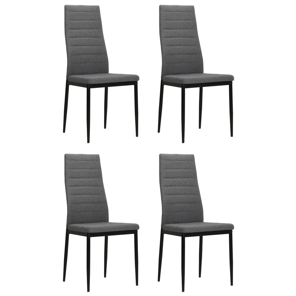 Eetkamerstoelen 4 st stof lichtgrijs is nu te koop bij PeponiXL, paradijselijk wonen!