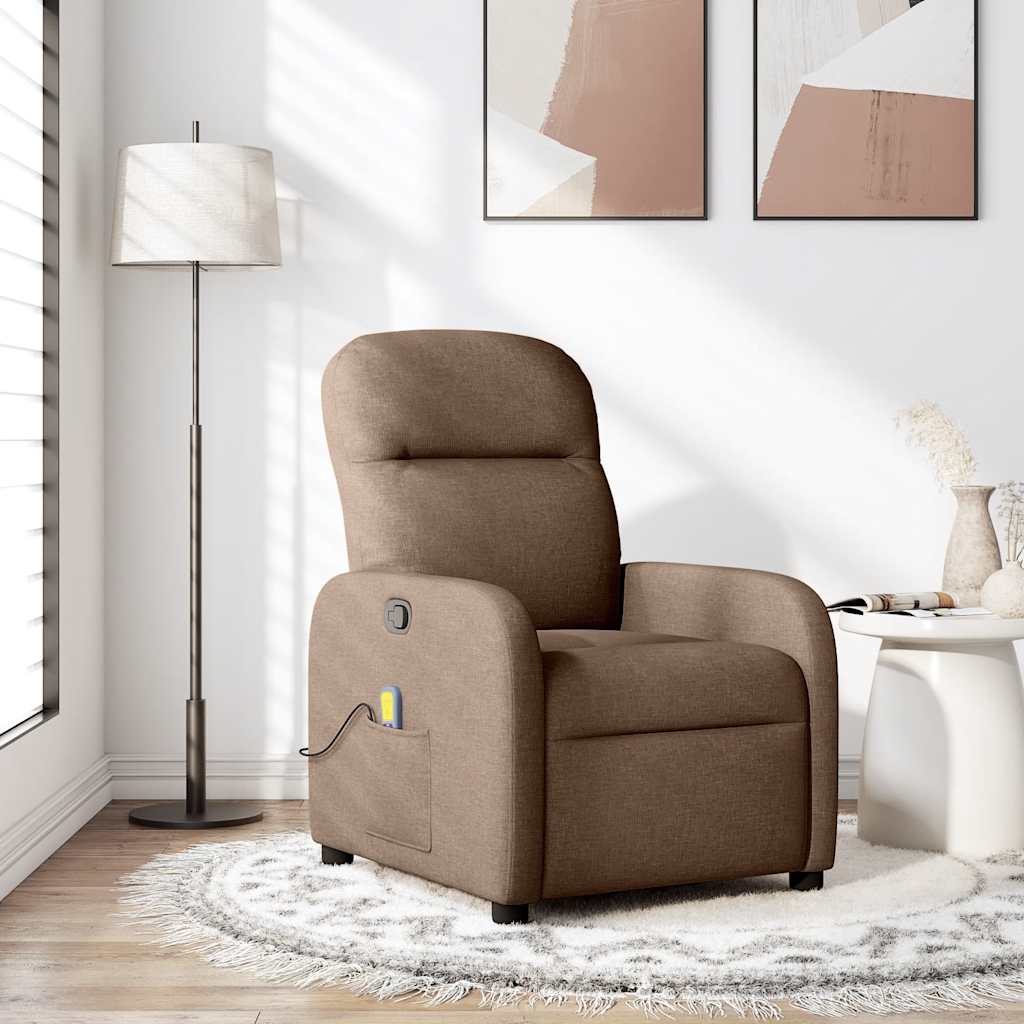 Massagestoel verstelbaar stof bruin is nu te koop bij PeponiXL, paradijselijk wonen!
