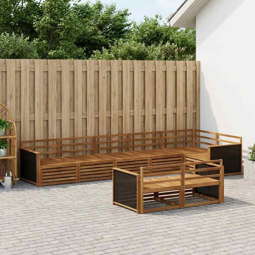 Buiten bankenset 8 pcs Naturel is nu te koop bij PeponiXL, paradijselijk wonen!