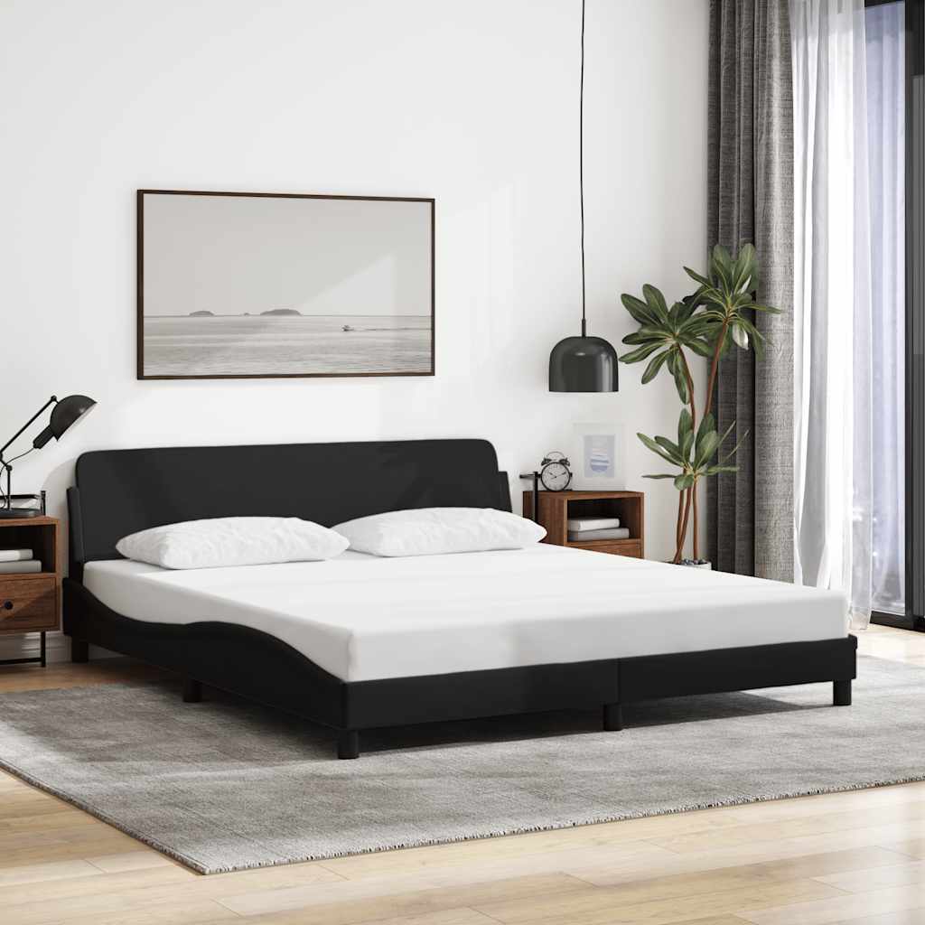 Bedframe Dover zwart 180x200 cm stof is nu te koop bij PeponiXL, paradijselijk wonen!