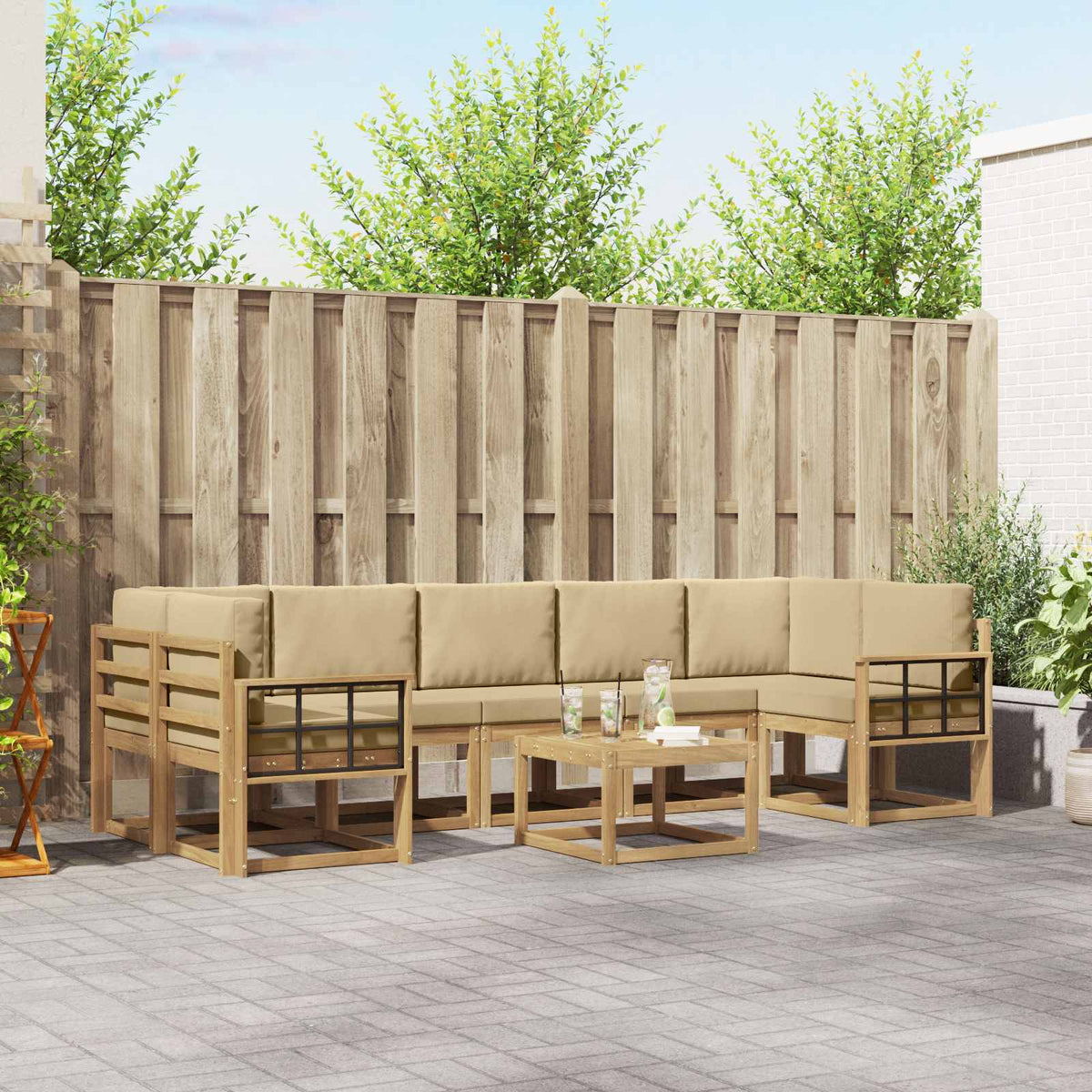 Buiten bankenset 6 pcs is nu te koop bij PeponiXL, paradijselijk wonen!