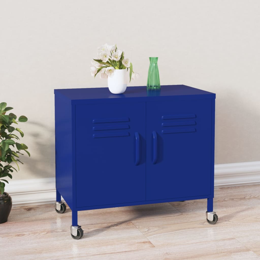 Opbergkast 60x35x56 cm staal marineblauw is nu te koop bij PeponiXL, paradijselijk wonen!