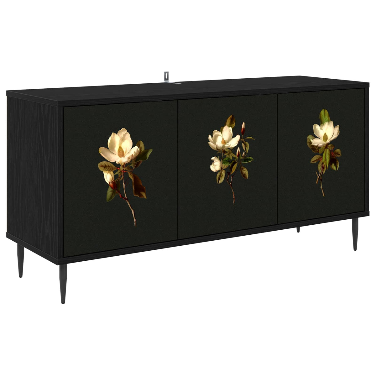 Tv-meubel BREMEN 102 x 33 x 51 cm Zwart eiken Bewerkt hout is nu te koop bij PeponiXL, paradijselijk wonen!