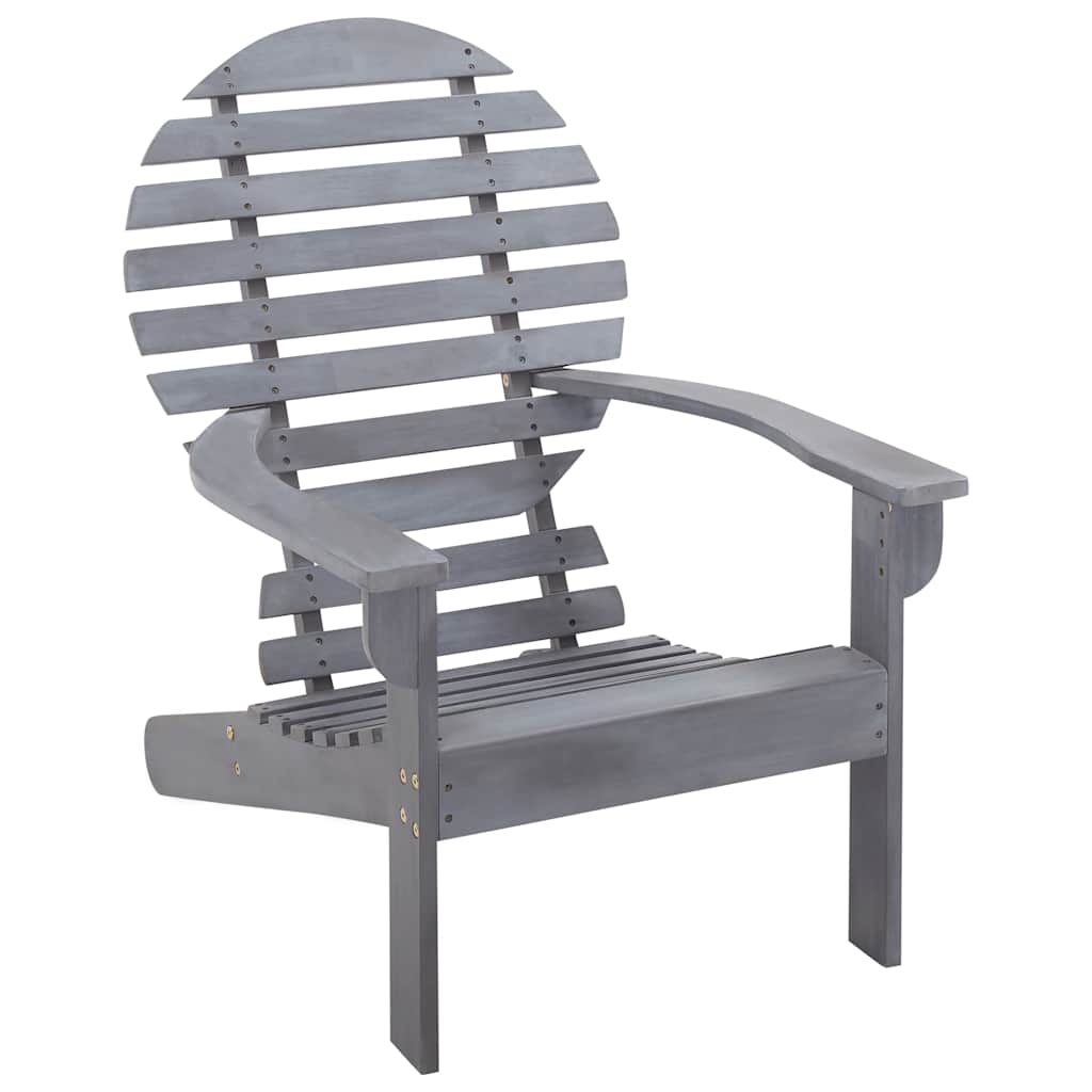 Stoel Adirondack massief acaciahout grijs is nu te koop bij PeponiXL, paradijselijk wonen!