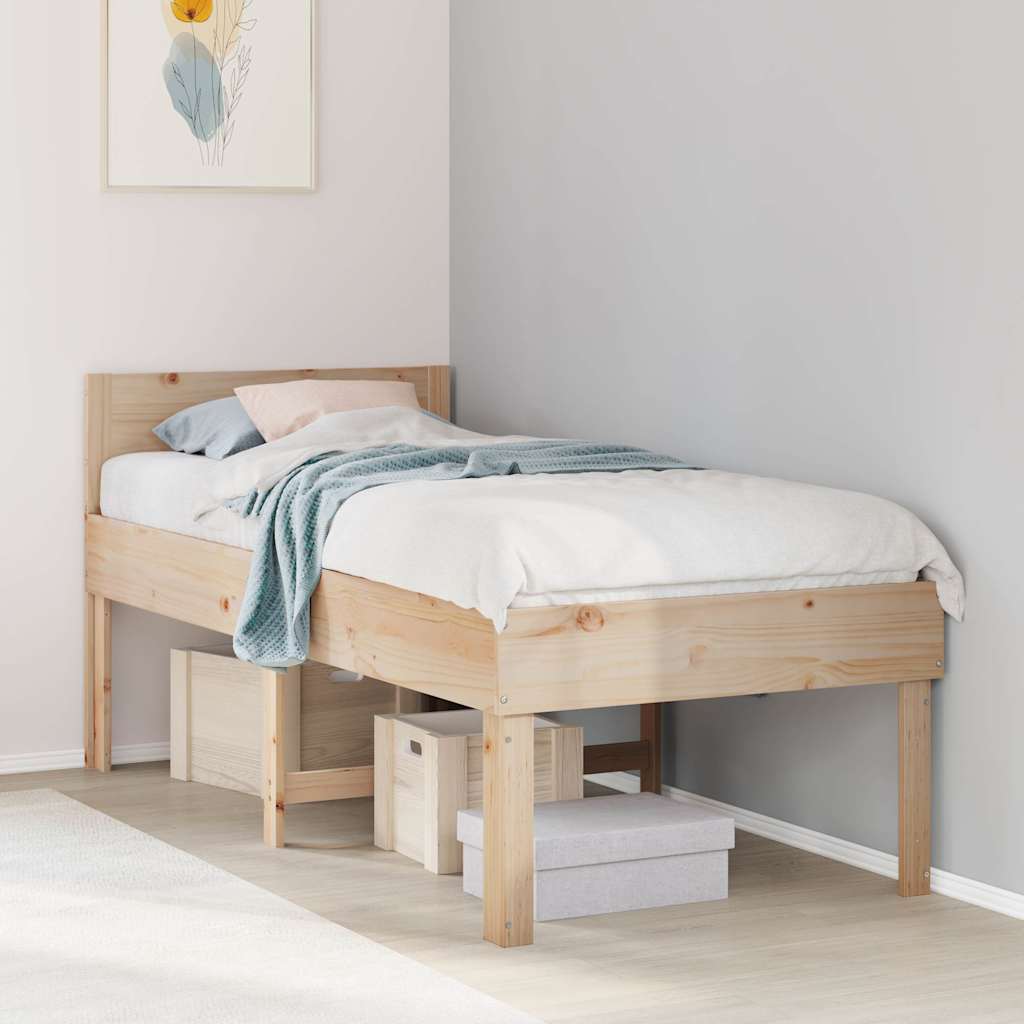 Bedframe zonder matras massief grenenhout 75x190 cm is nu te koop bij PeponiXL, paradijselijk wonen!
