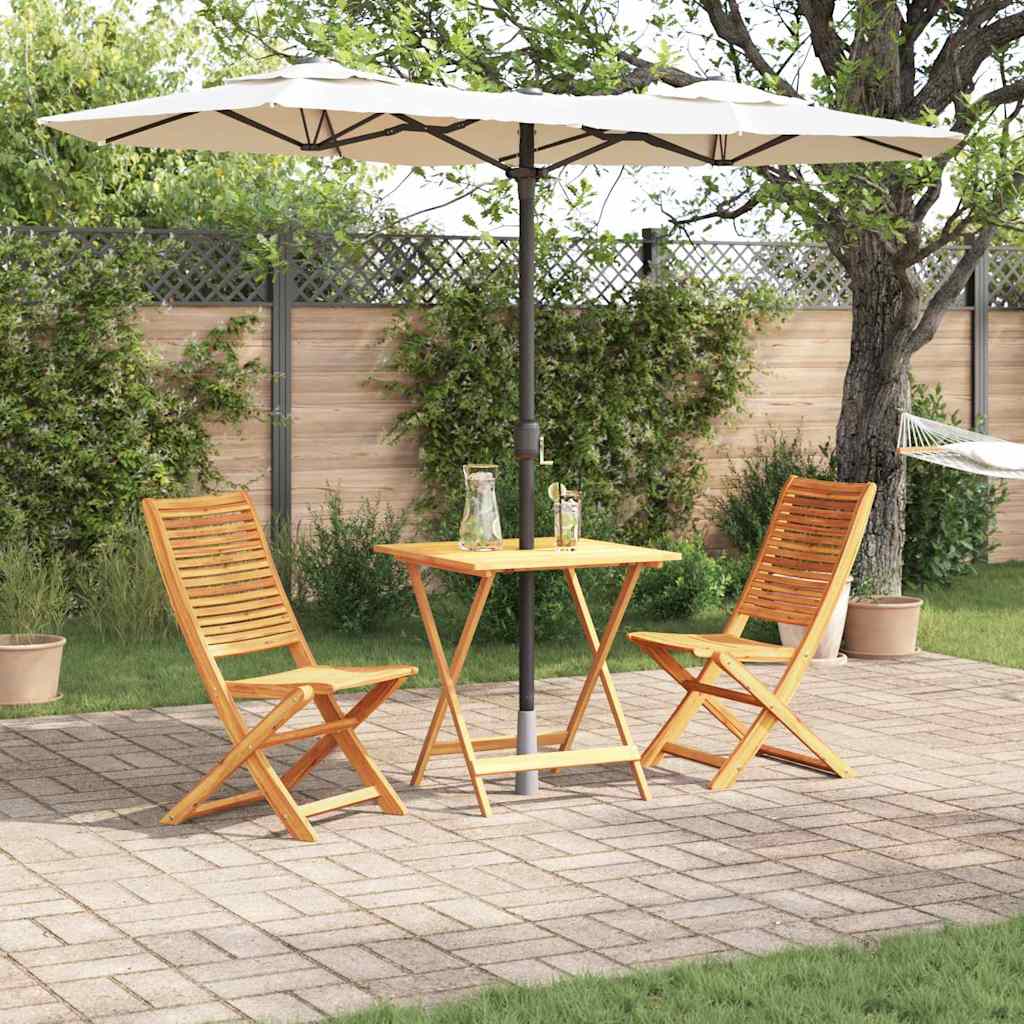 Vouw Bistro Set 3 pcs Bruin Massief Acaciahout is nu te koop bij PeponiXL, paradijselijk wonen!