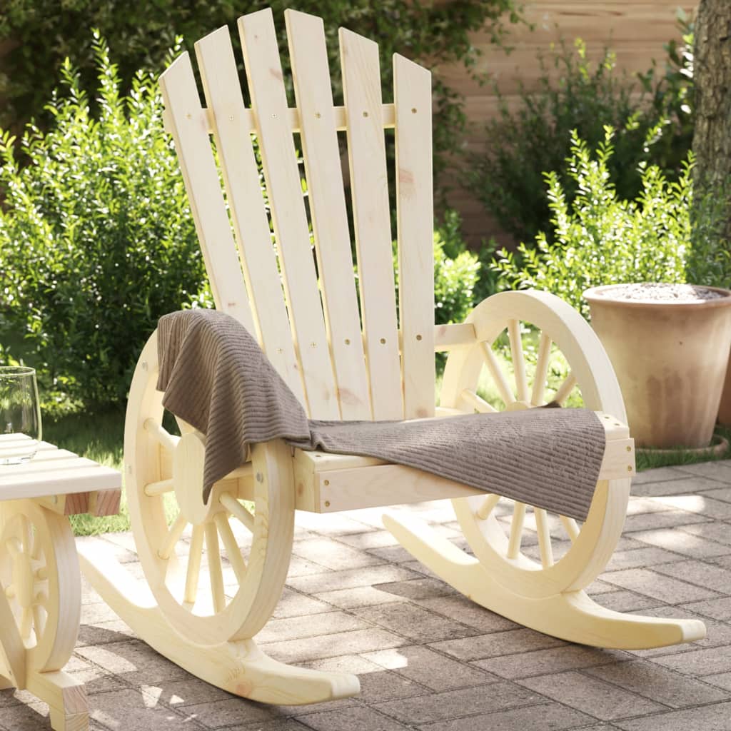 Schommelstoelen 2 st Adirondack massief vurenhout is nu te koop bij PeponiXL, paradijselijk wonen!