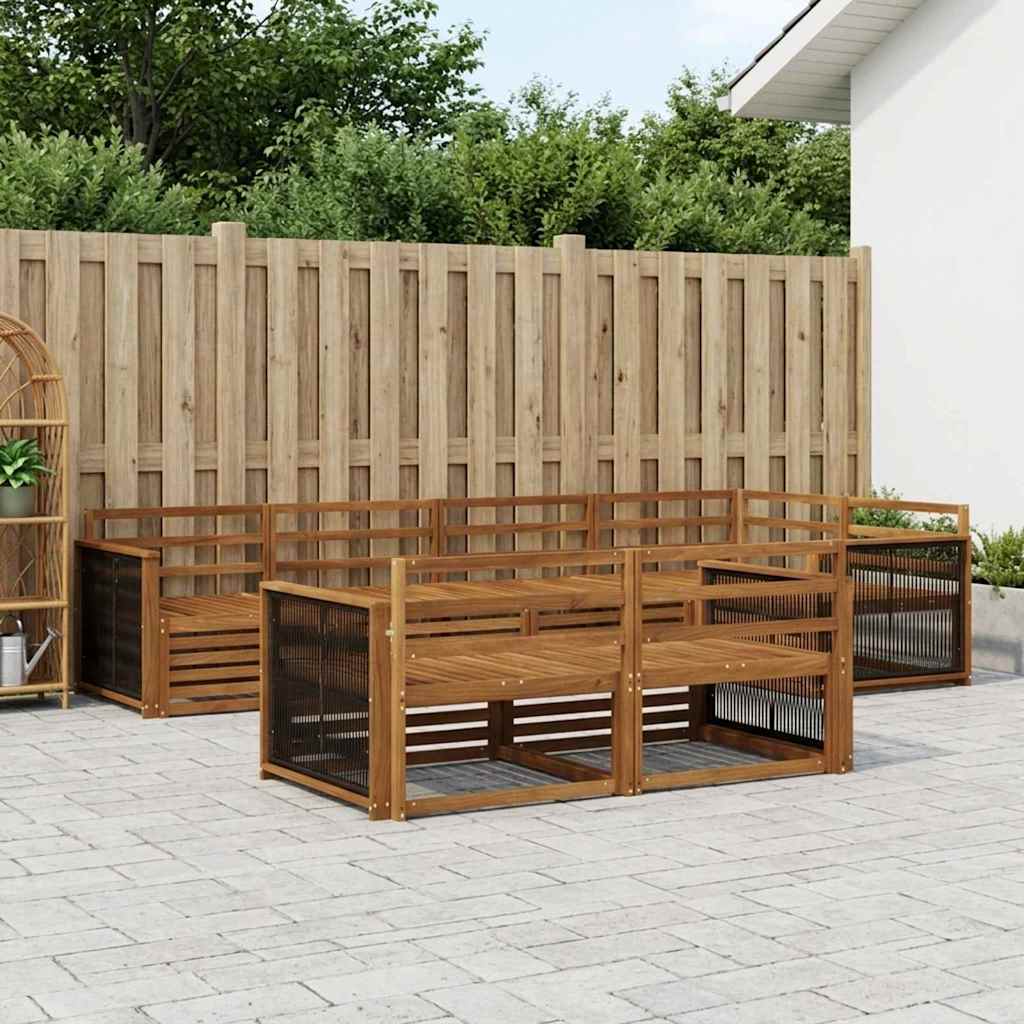 Buiten bankenset 7 pcs Naturel is nu te koop bij PeponiXL, paradijselijk wonen!