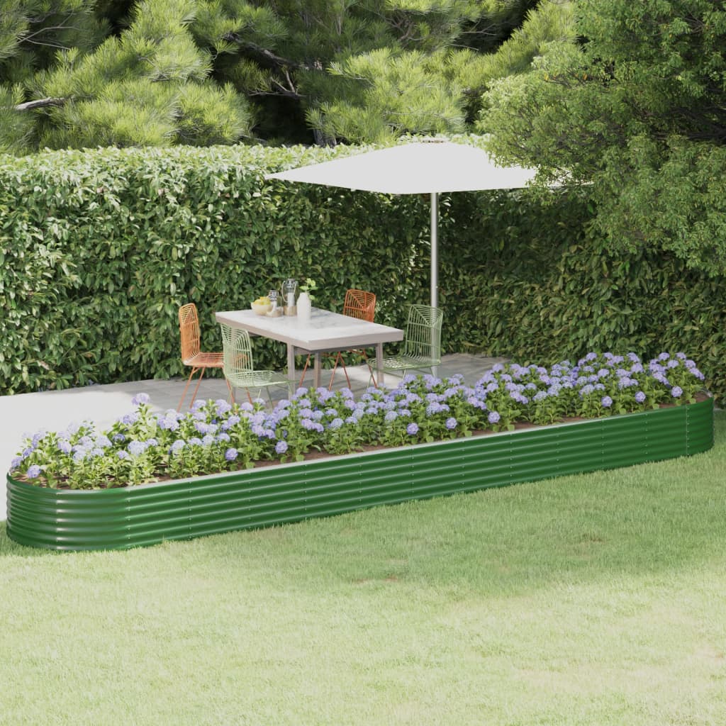Plantenbak 507x100x36 cm gegalvaniseerd staal groen is nu te koop bij PeponiXL, paradijselijk wonen!