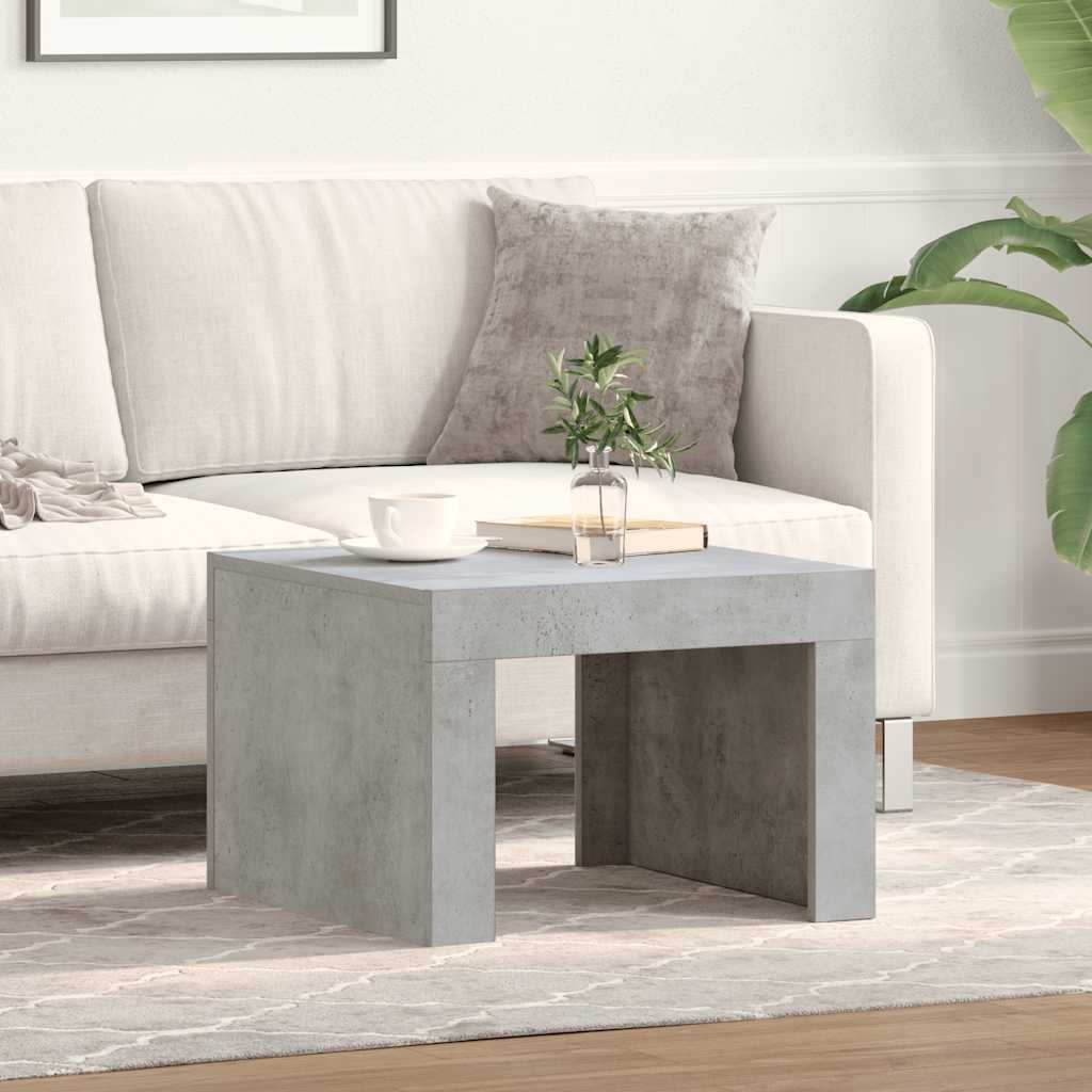 Salontafel 50x50x35 cm bewerkt hout betongrijs is nu te koop bij PeponiXL, paradijselijk wonen!