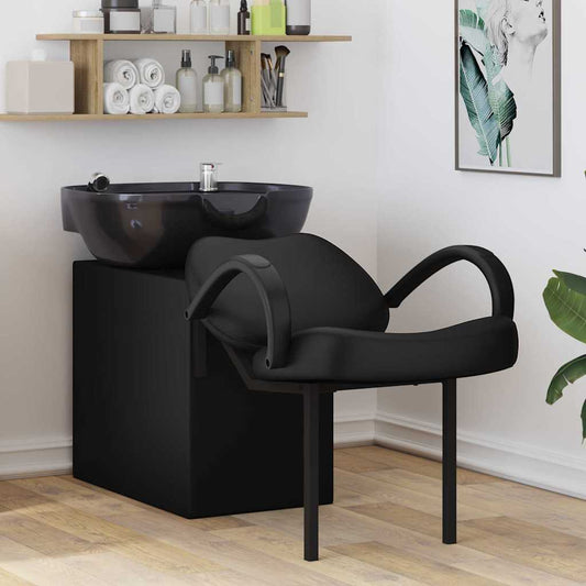 Shampoo Stoel Zwart 136 x 60 x 92 cm PVC is nu te koop bij PeponiXL, paradijselijk wonen!