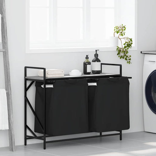 Wasmand 2 vakken met plank grijs sonoma eiken is nu te koop bij PeponiXL, paradijselijk wonen!