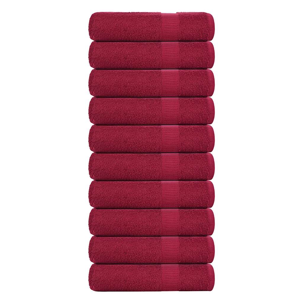 Handdoeken FROGN 10 st 50x100 cm 360 g/m² bordeaux is nu te koop bij PeponiXL, paradijselijk wonen!