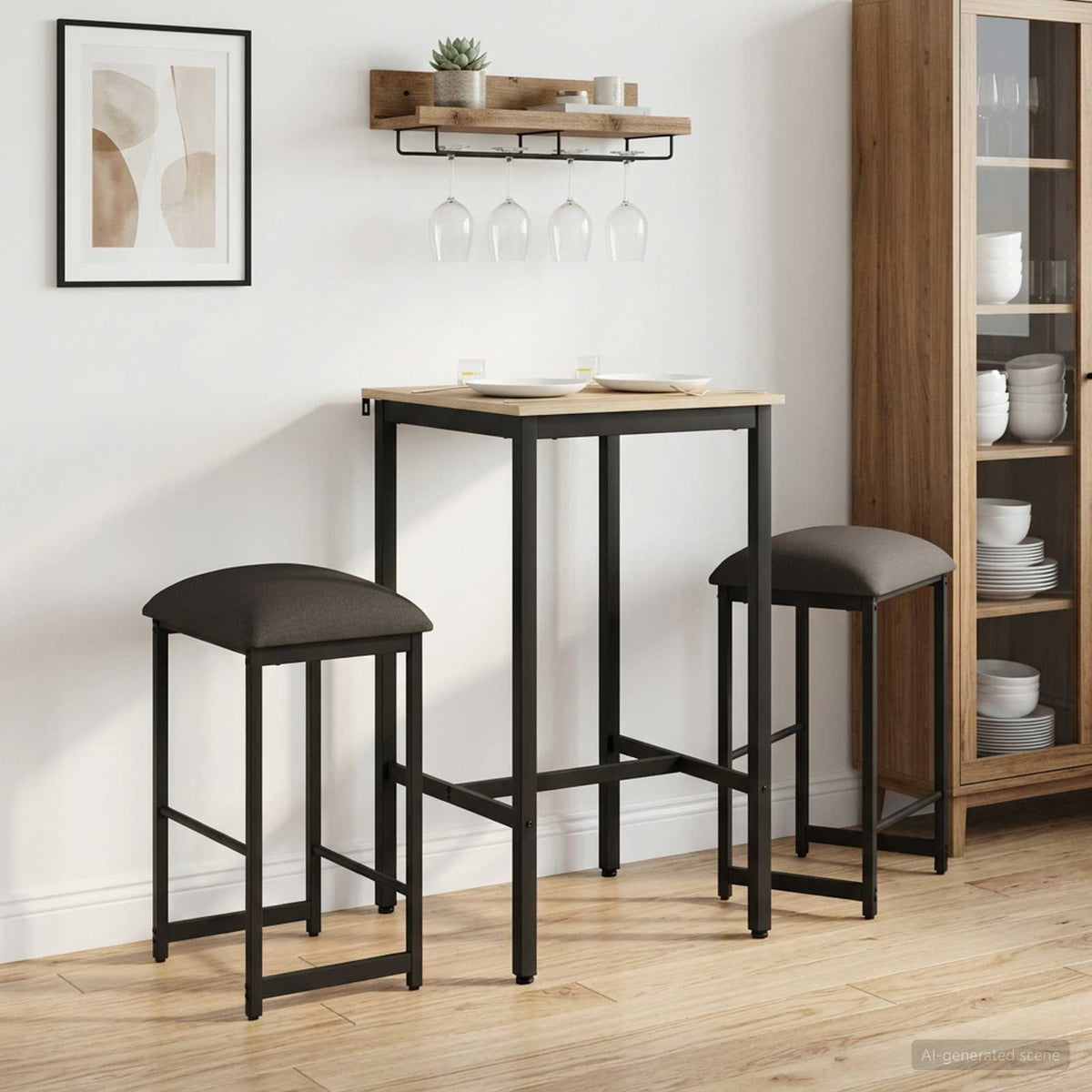 Barkruk 2 st Donkergrijs 40 x 32 x 64 cm Bewerkt hout is nu te koop bij PeponiXL, paradijselijk wonen!
