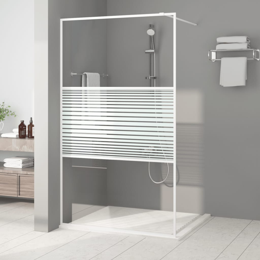 Inloopdouchewand 115x195 cm transparant ESG-glas wit is nu te koop bij PeponiXL, paradijselijk wonen!