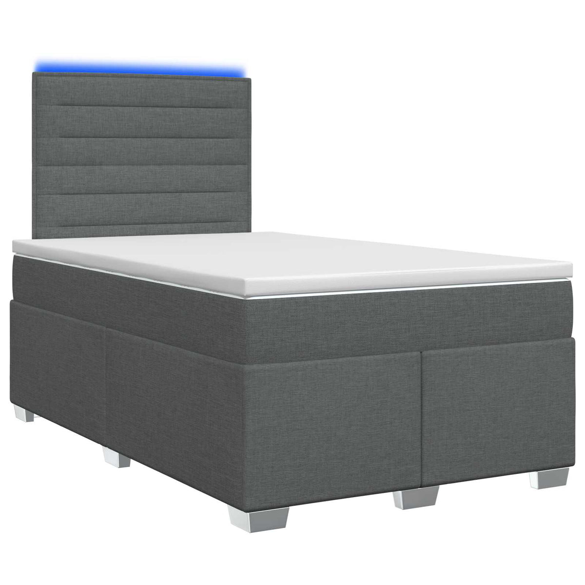Boxspringbed met matras Donkergrijs 120 x 200 cm Stof is nu te koop bij PeponiXL, paradijselijk wonen!