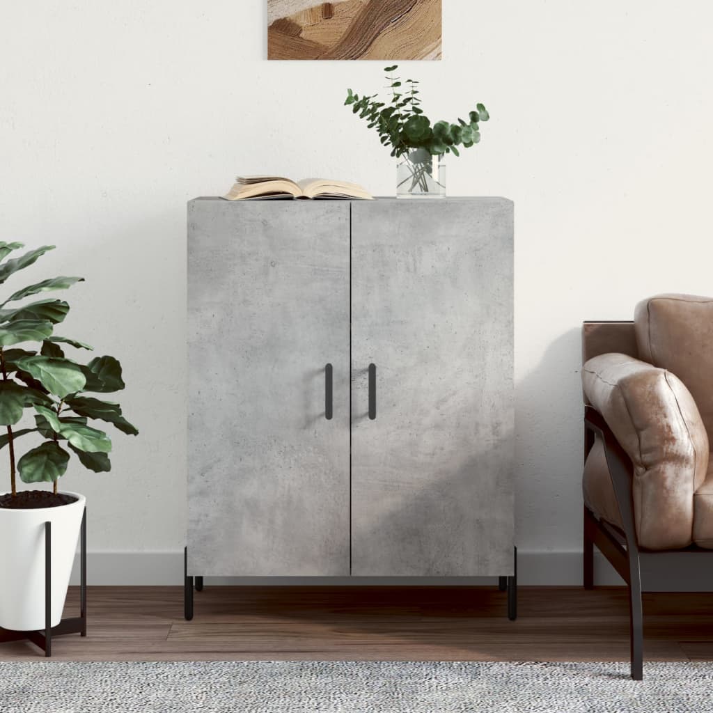 Dressoir 69,5x34x90 cm bewerkt hout betongrijs is nu te koop bij PeponiXL, paradijselijk wonen!